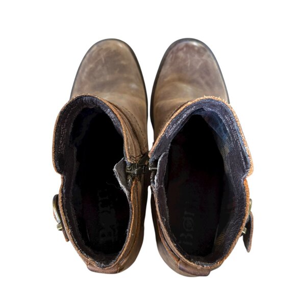 Born Trinculo distressed brown leather ankle boots women's size 6.5M - Picture 7 of 12